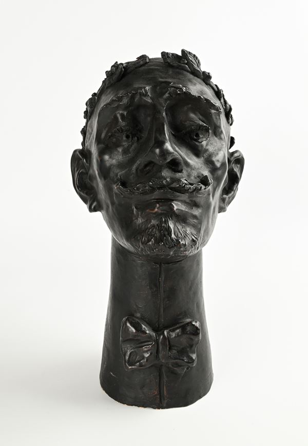 Scultore del XX secolo - Ritratto di Gabriele d'Annunzio coronato di alloro