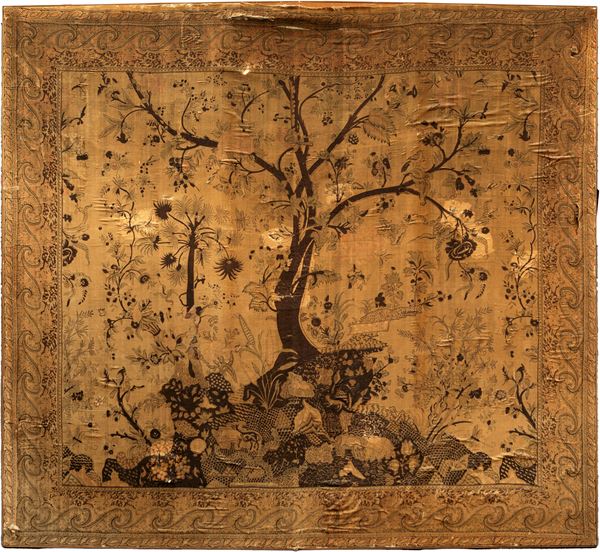 Mezzaro in seta, Liguria, fine XIX/inizi XX secolo