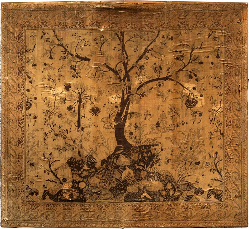 Mezzaro in seta, Liguria, fine XIX/inizi XX secolo