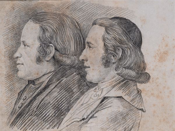 Studio di due prelati di profilo