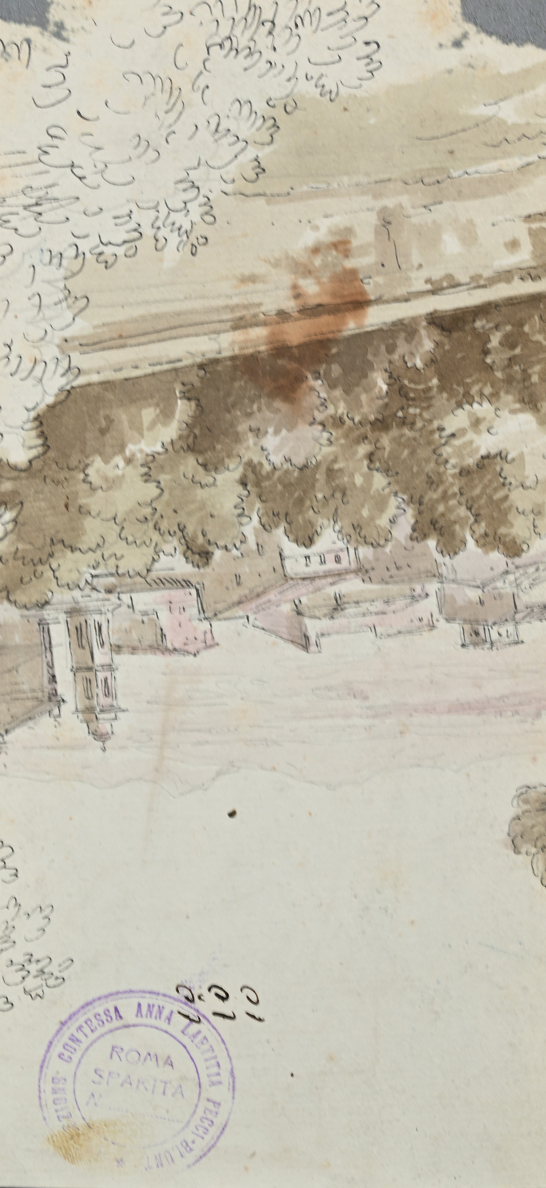 Recto: Studio di canefora Verso: Paesaggio laziale