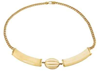 Collana Avorio in Oro Giallo Grounette