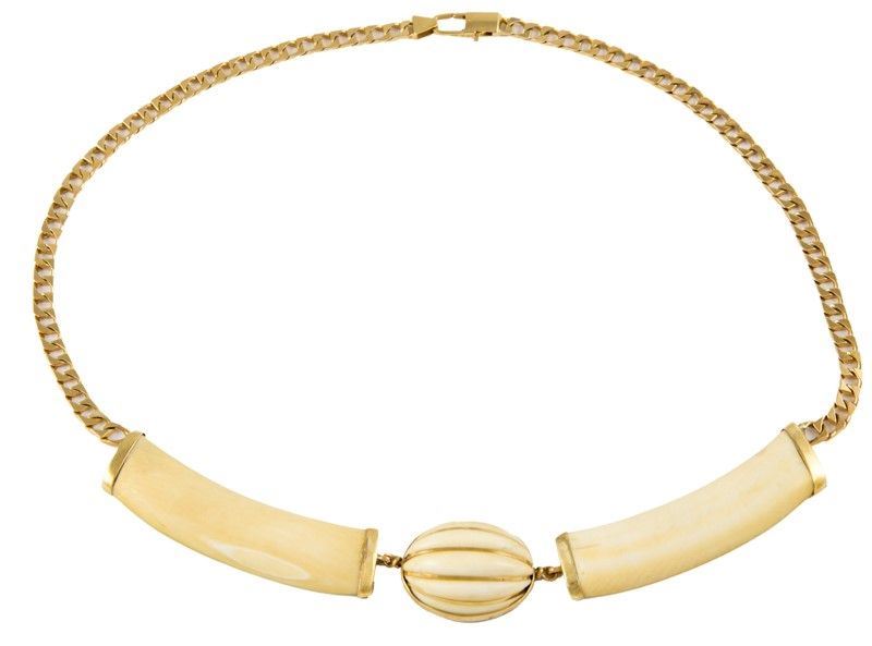 Collana Avorio in Oro Giallo Grounette