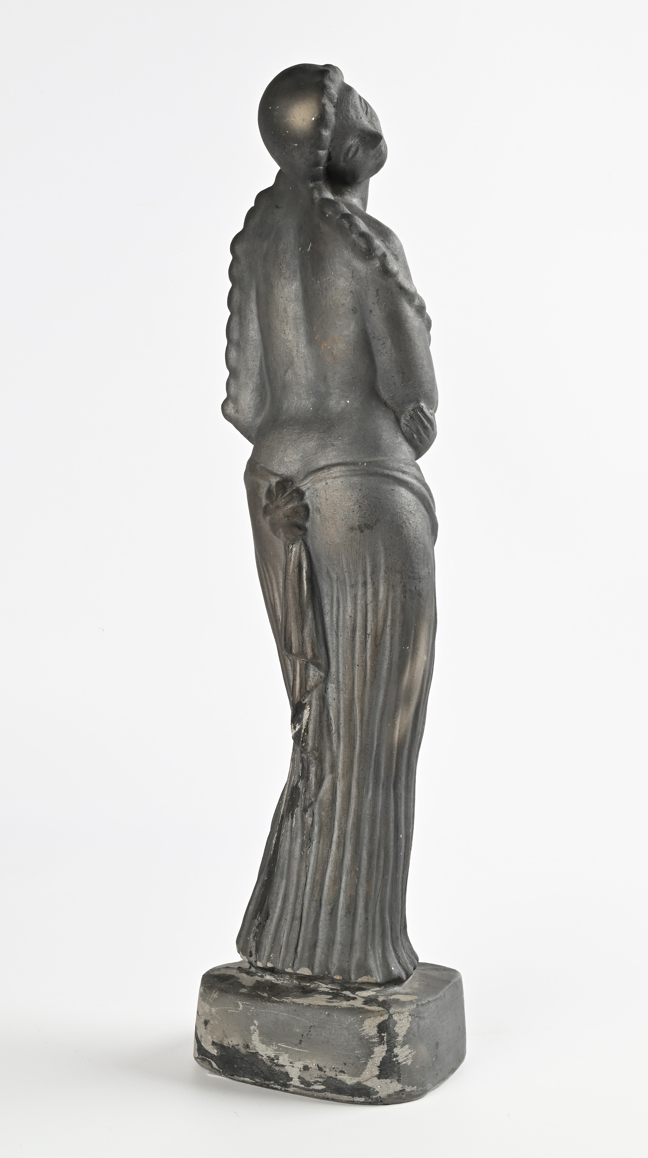 Fidel Aguilar - La noia de la trena, scultura in terracotta