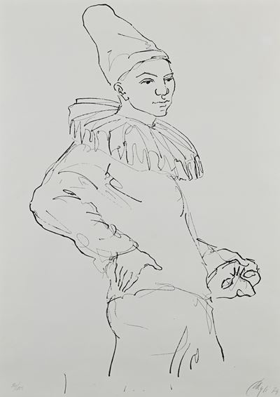 Pulcinella, litografia (1974)