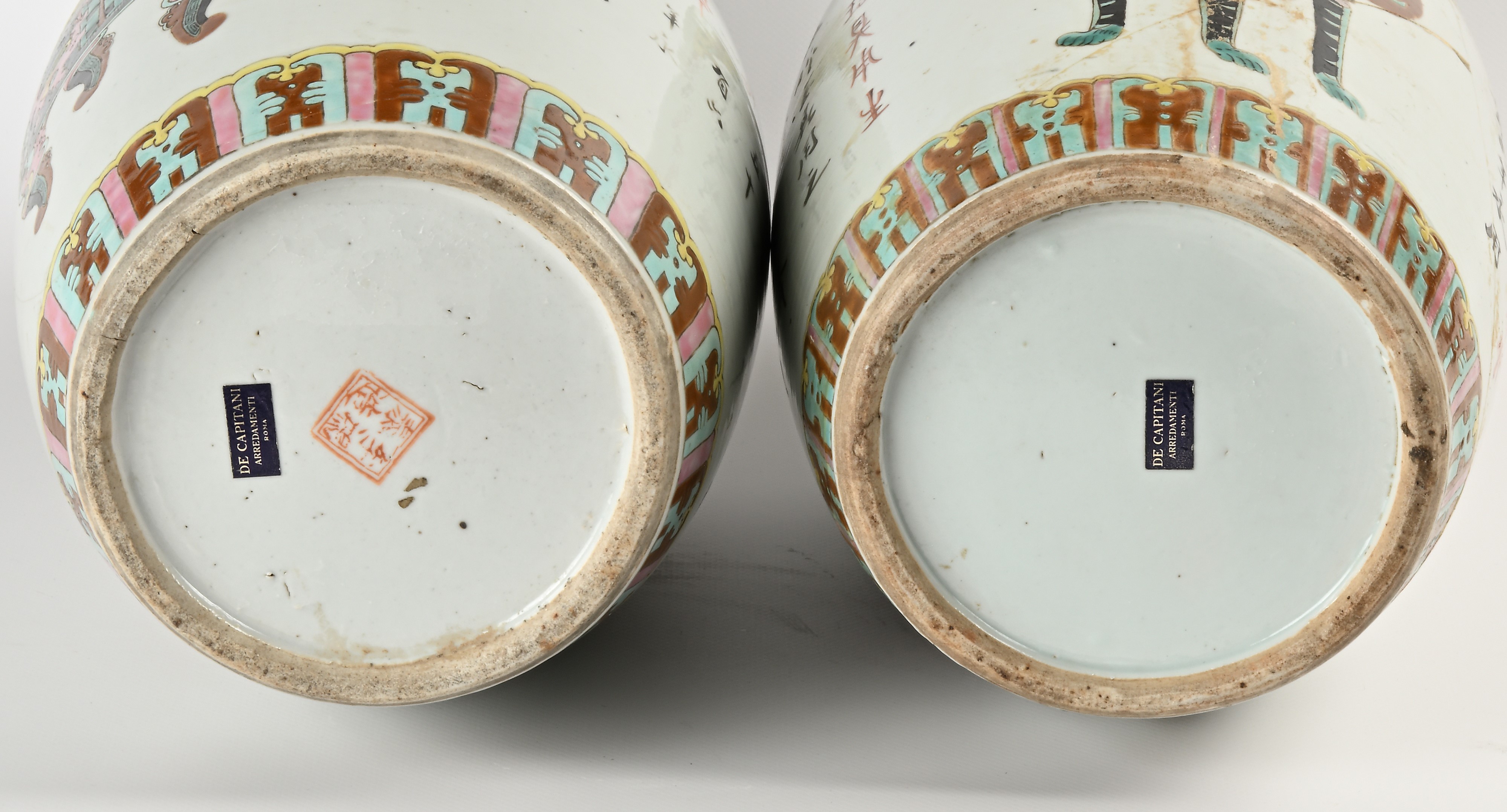 Cina, Coppia di vasi in ceramica, XX secolo