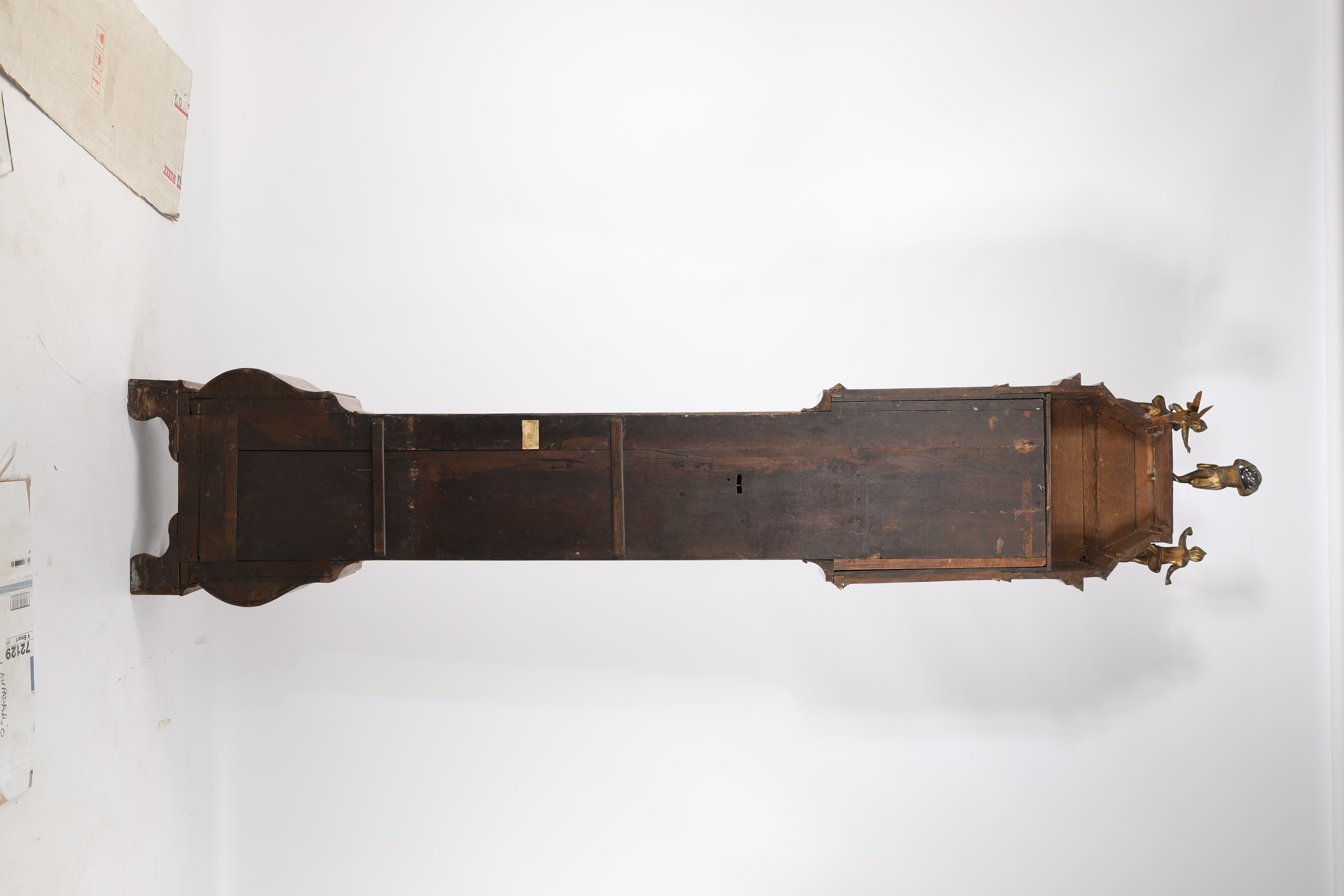 William Tomlinson, Grande orologio a torre in legno intarsiato, Inghilterra/Olanda, fine XVII/ini...