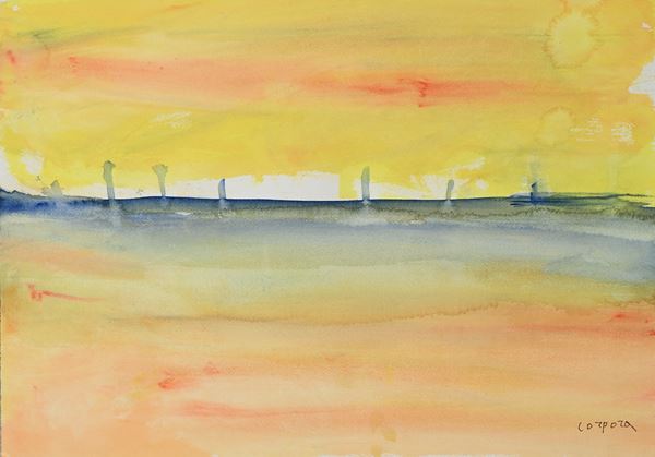 Antonio Corpora - Tramonto sulla laguna