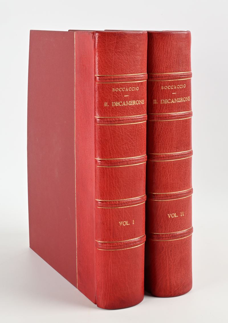 Boccaccio Giovanni - Il Decamerone. A cura di Fernando Palazzi 101 tavole a colori di Gino Boccas...