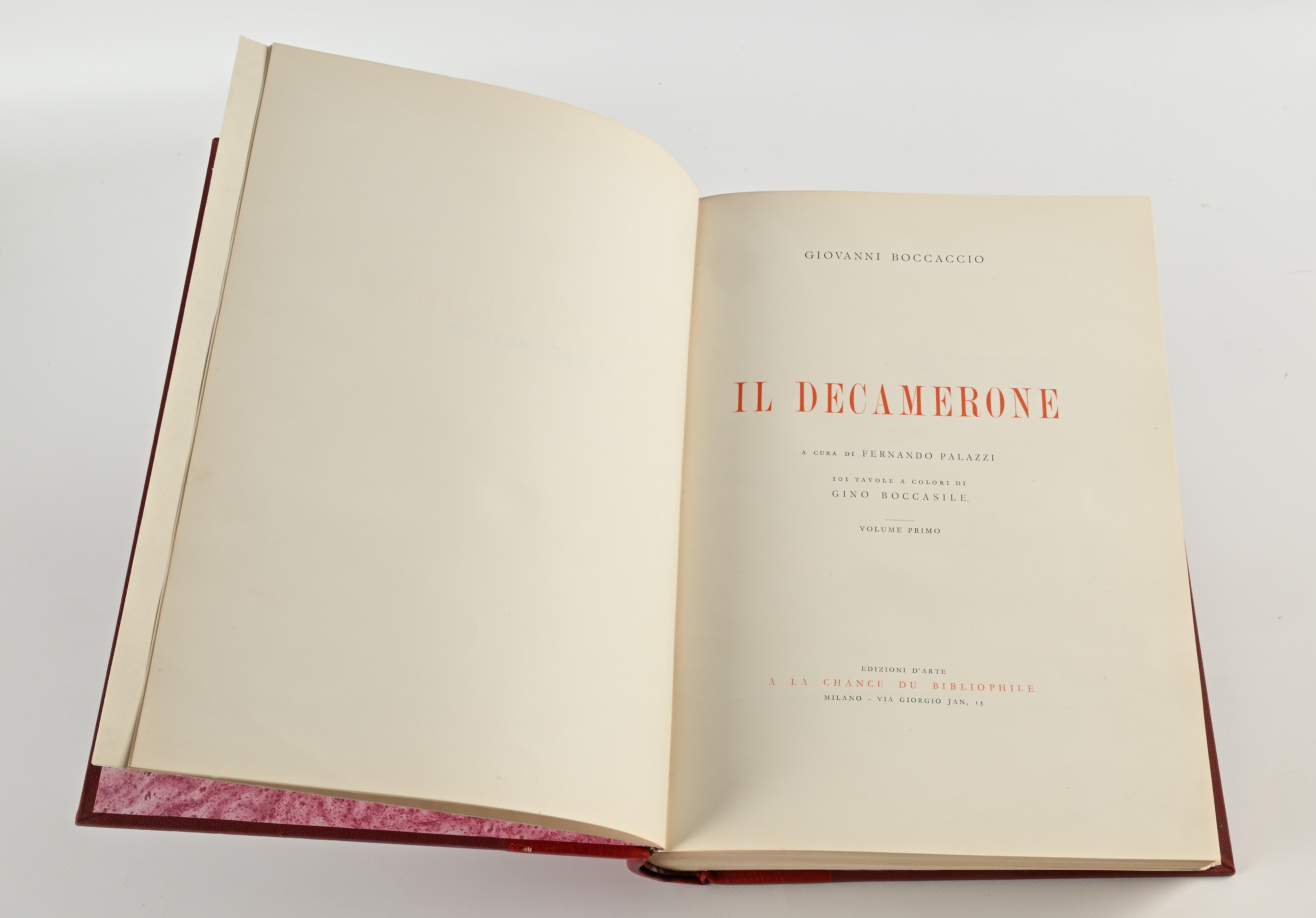 Boccaccio Giovanni - Il Decamerone. A cura di Fernando Palazzi 101 tavole a colori di Gino Boccas...