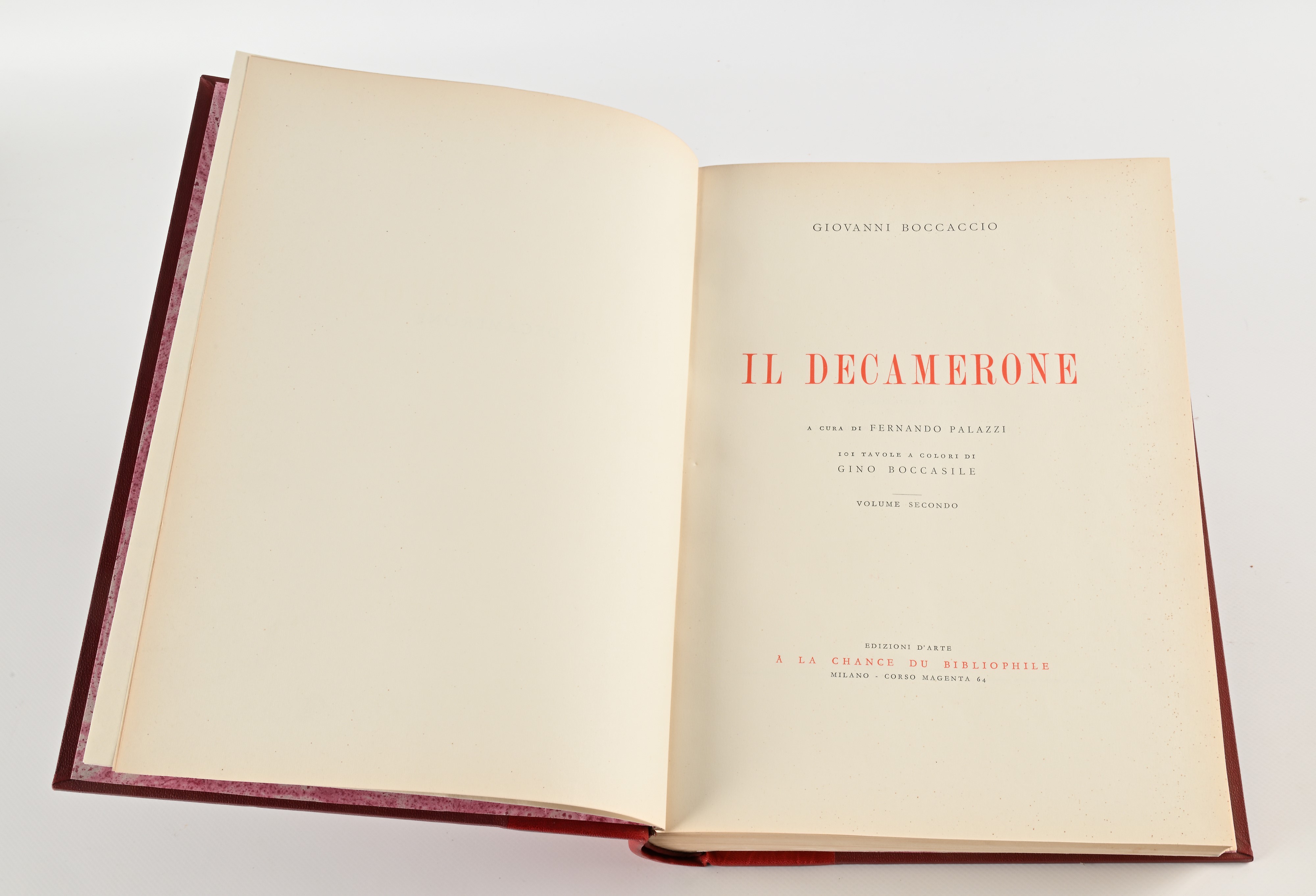 Boccaccio Giovanni - Il Decamerone. A cura di Fernando Palazzi 101 tavole a colori di Gino Boccas...