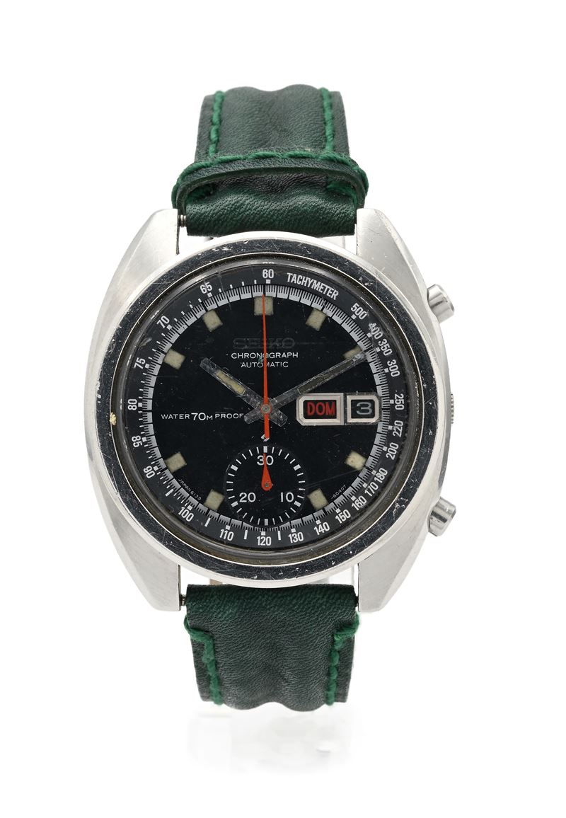 Seiko cronografo automatico in acciaio
