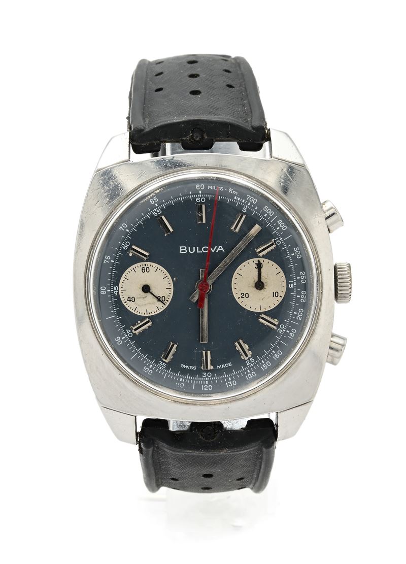 Bulova Blue Deep Sea 813.1 (Cal Valjoux 7733) - Orologio da polso Cronografo Diver a carica manua...