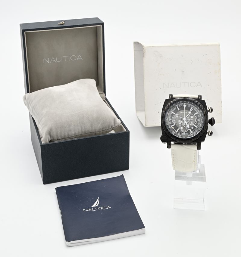 Nautica A44006g - Orologio da Polso da Uomo Cronografo al Quarzo in Acciaio