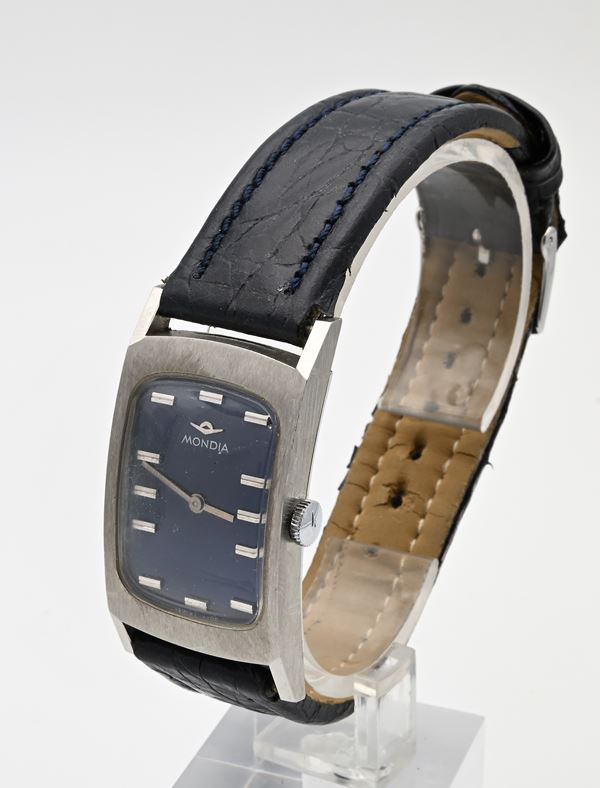Mondia 15.991.60 (Cal ETA 2512) - Orologio da polso da uomo a carica manuale in acciaio con quadrante blue