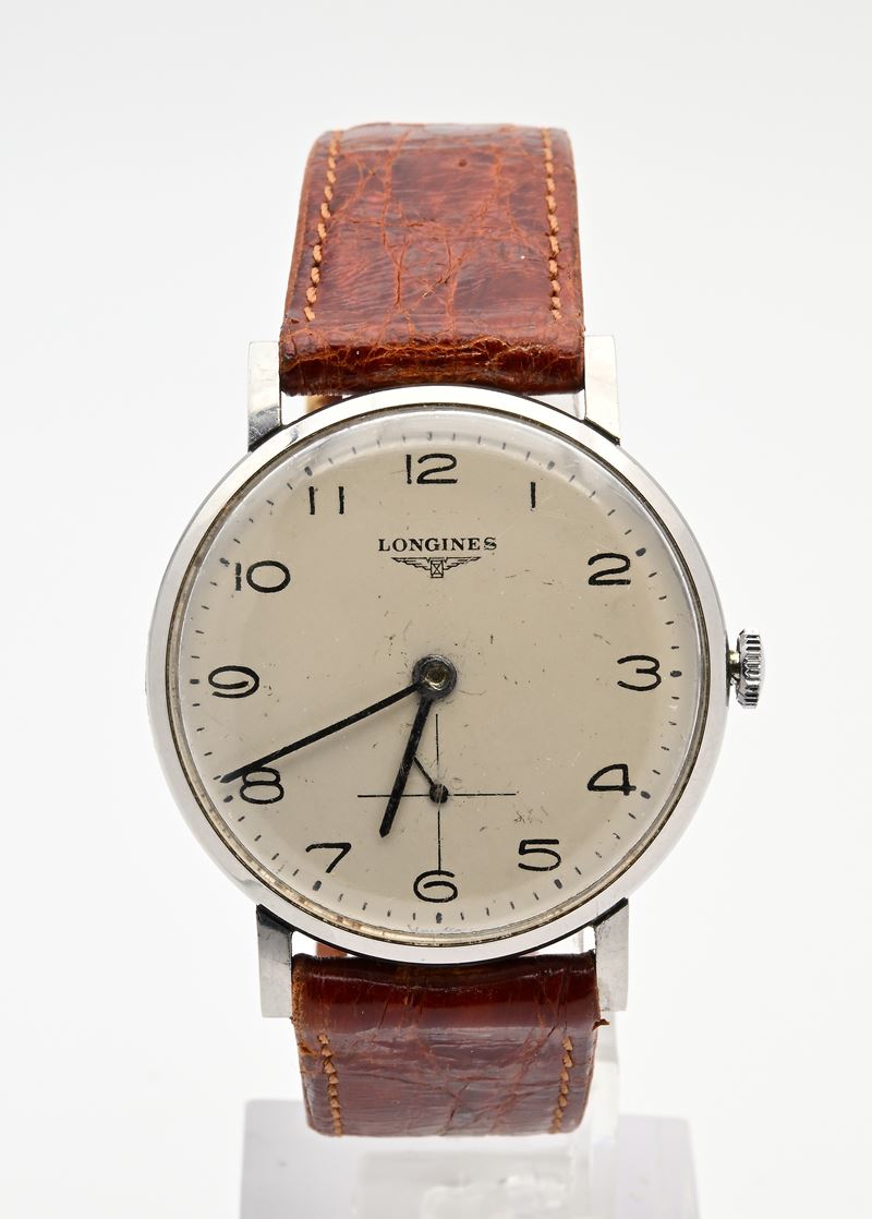 Longines Cal. 27M Ref. 8903 1 - Orologio da polso da uomo a carica manuale in acciaio (quadrante ...