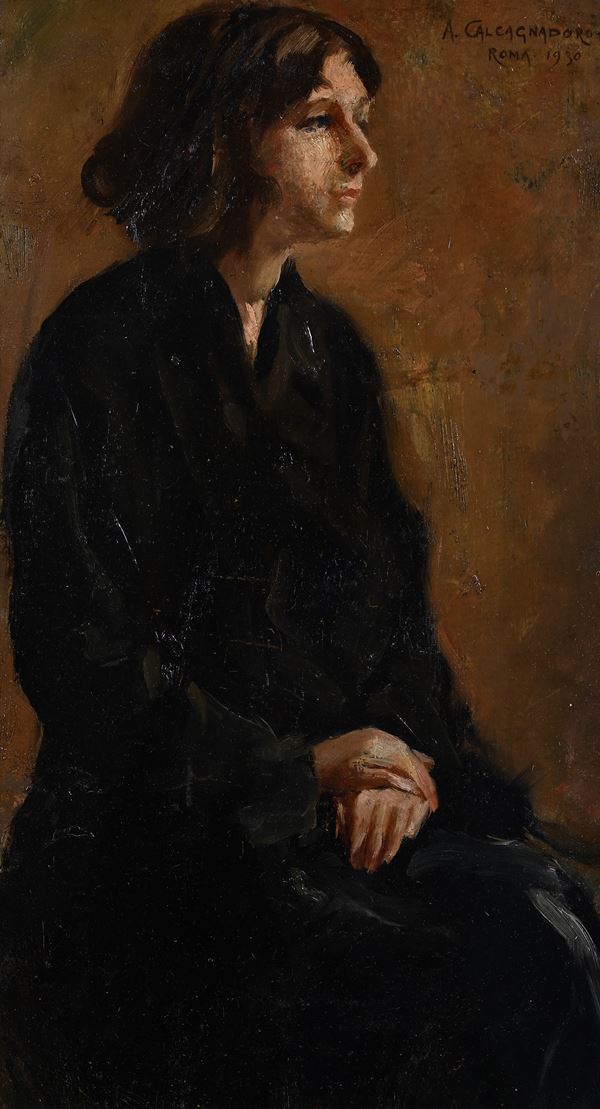 Giovane signora in nero