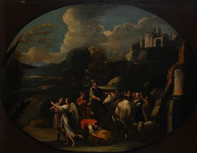 Viaggio di Tobia e l’Arcangelo Raffaele, olio su tela