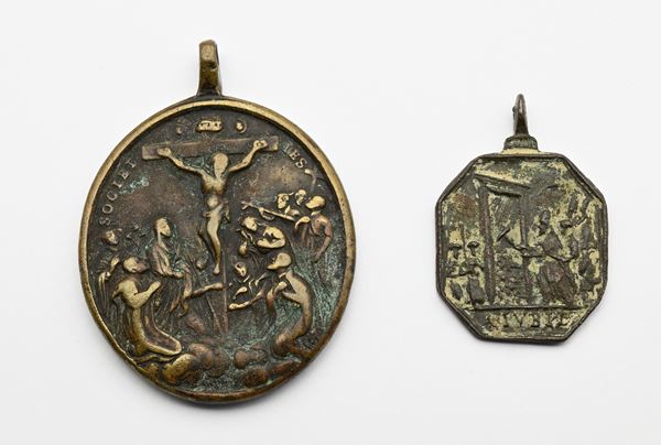 Due medaglie per l'Anno Santo con appiccagnolo