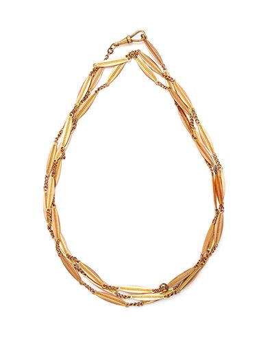Lunga catena in oro giallo 585, lunghezza cm 136