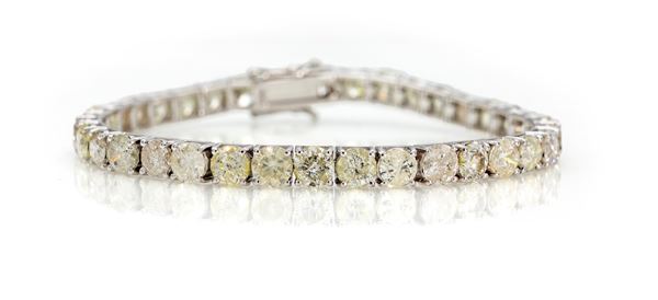 Bracciale tennis in oro e brillanti