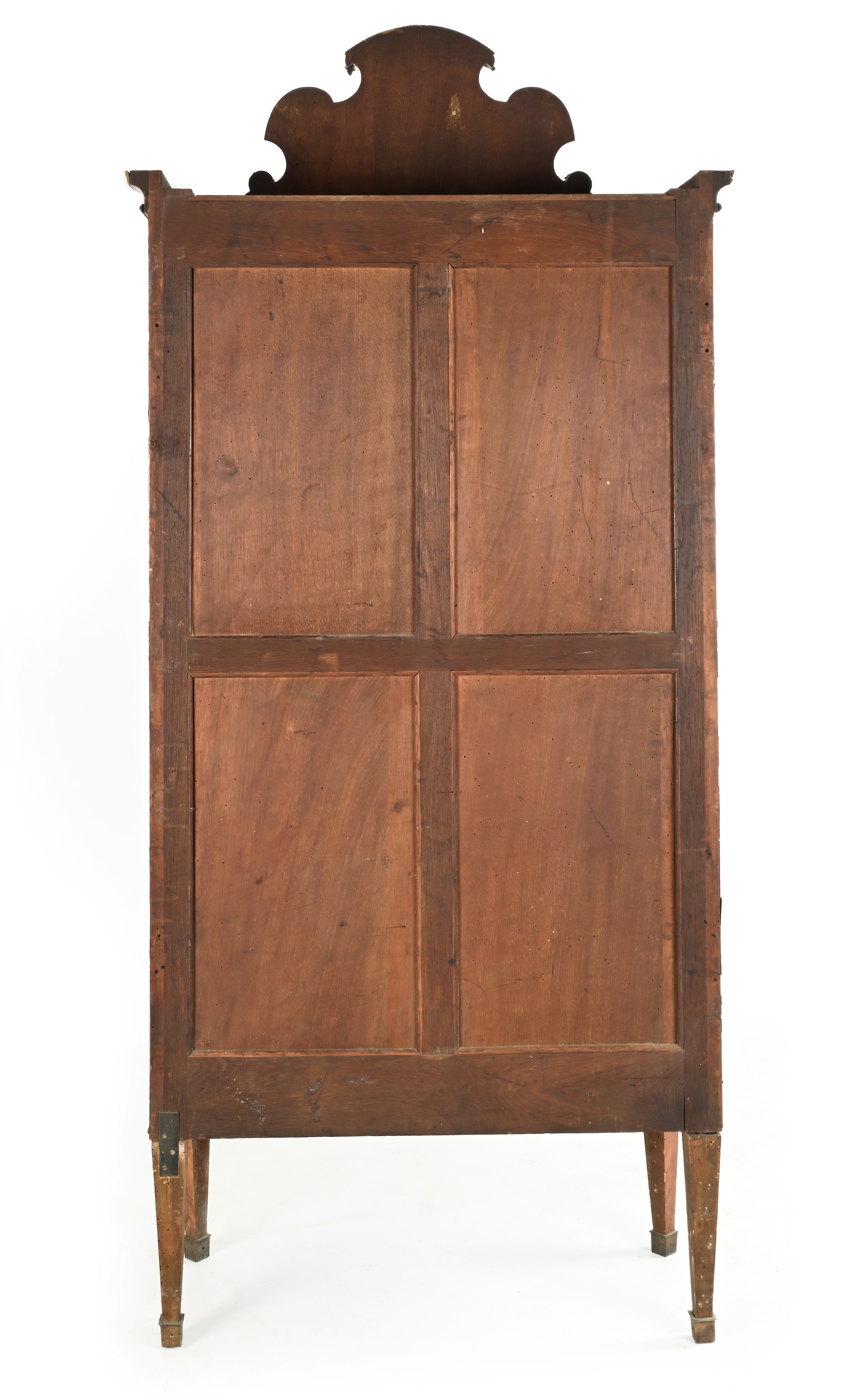 Vetrina francese con placchetta in porcellana e finiture in metallo dorato, fine XIX secolo