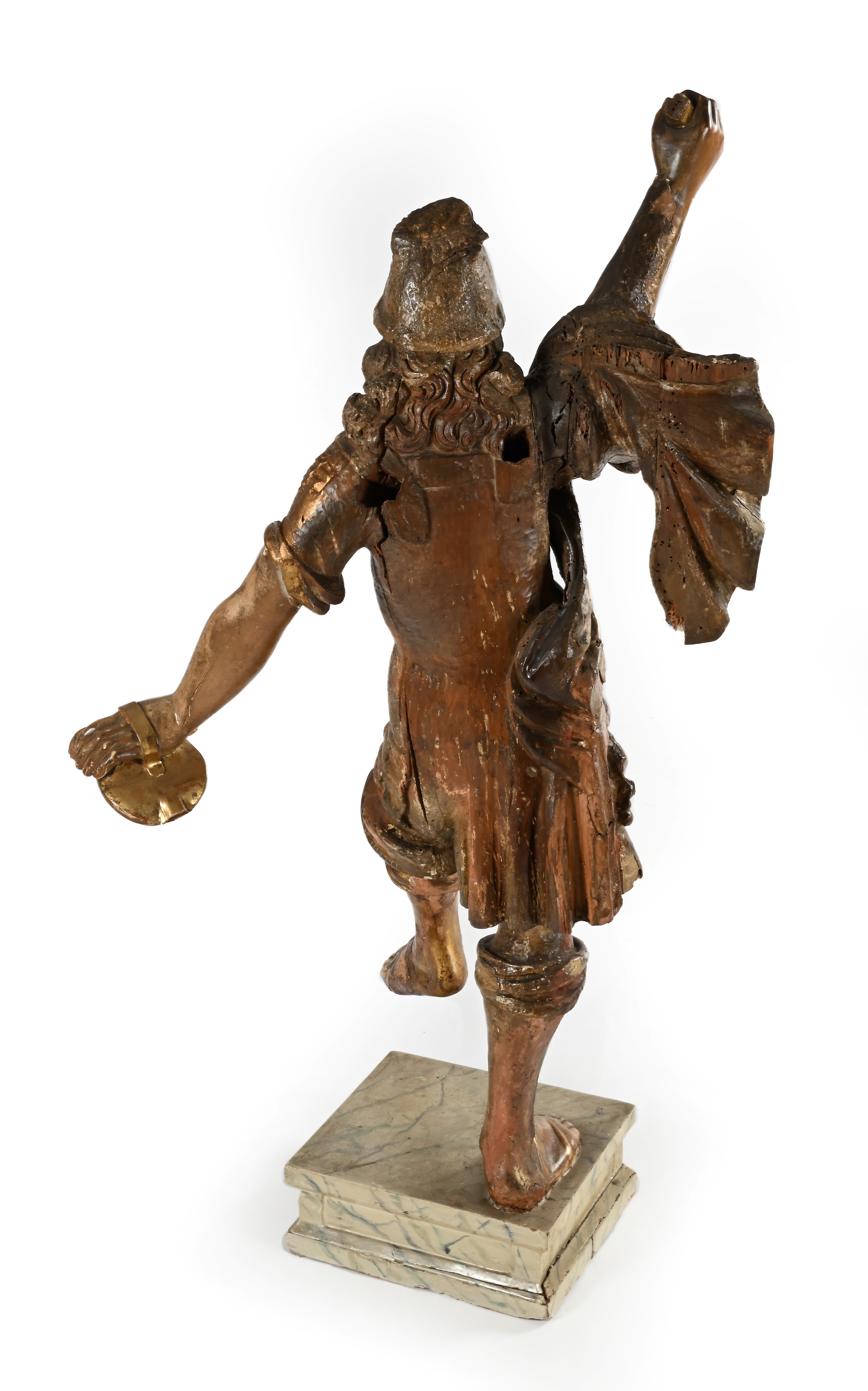 San Michele Arcangelo o San Giorgio, Scultura in legno laccato e dorato