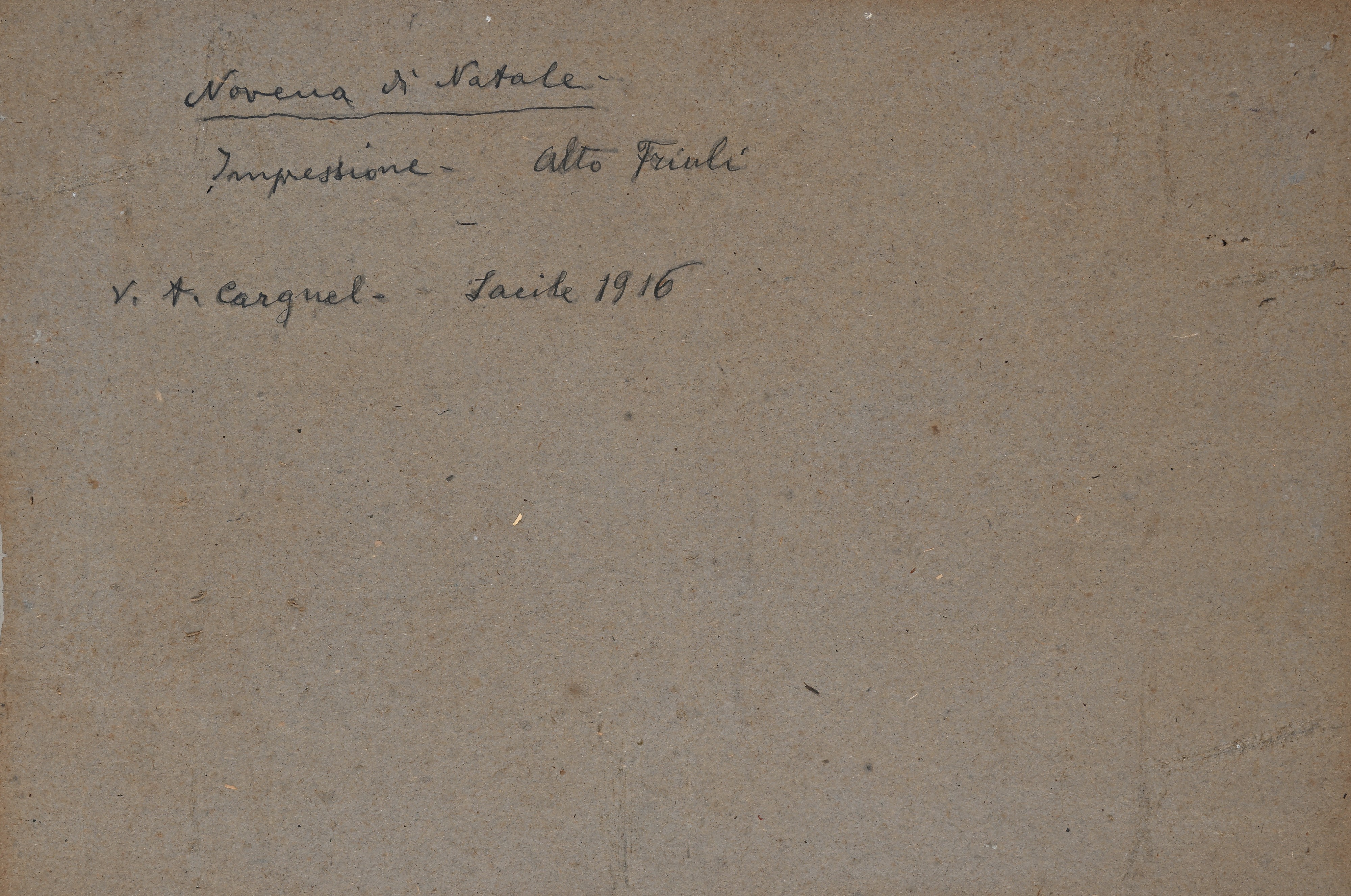 'Novena di Natale - Impressione - Alto Friuli'