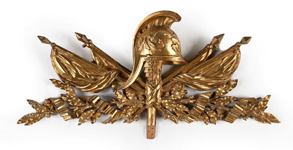 Fregio in legno intagliato e dorato, XVIII secolo