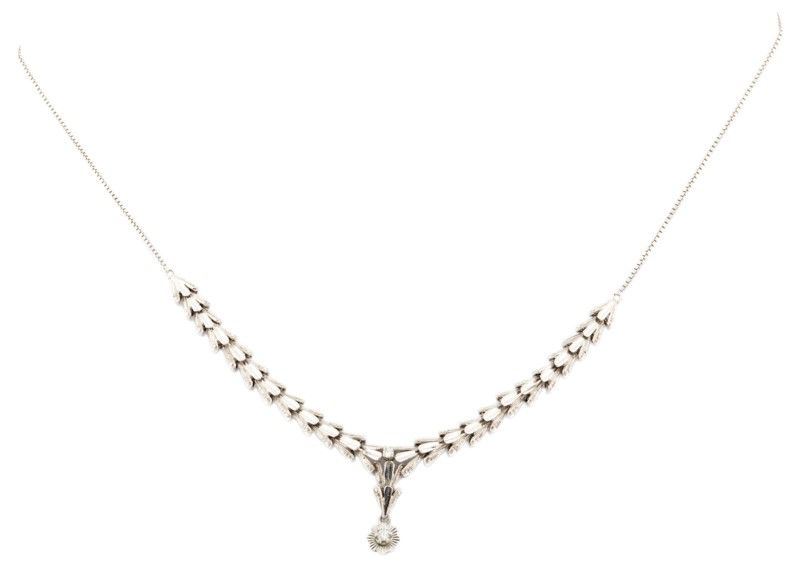 Girocollo Oro Bianco con Catenella Veneziana