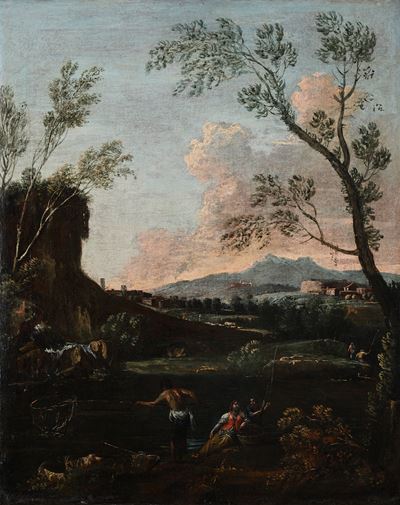 Paesaggio, olio su tela