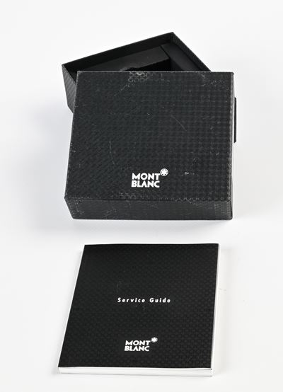 Astuccio originale Montblanc Timepieces per Travelock Alarm Quarz, placcatura in palladio 5708, c...