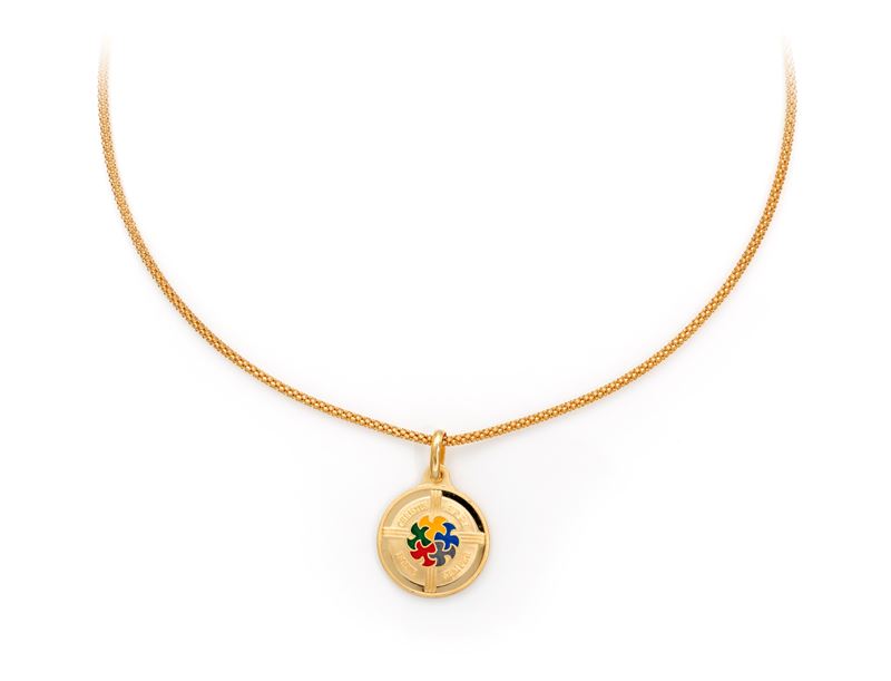 Catena in oro giallo 750/000 con pendente