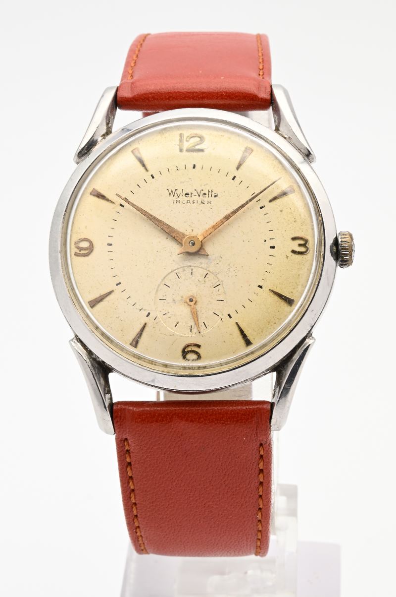 Wyler Vetta Incaflex 745 Ref. 1045.9 - Orologio da polso da uomo a carica manuale in acciaio