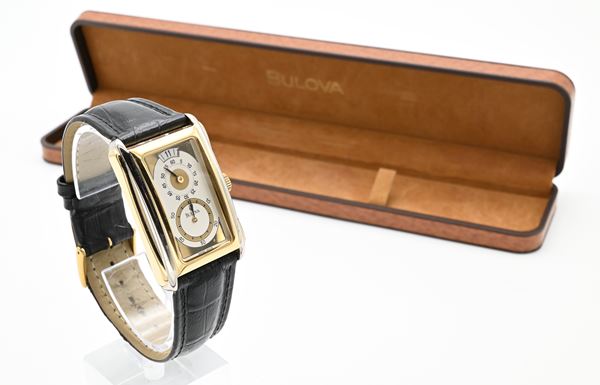 Bulova 8153.0.0.67 - Orologio da polso da uomo modello salterello a carica manuale in acciaio e placcato oro