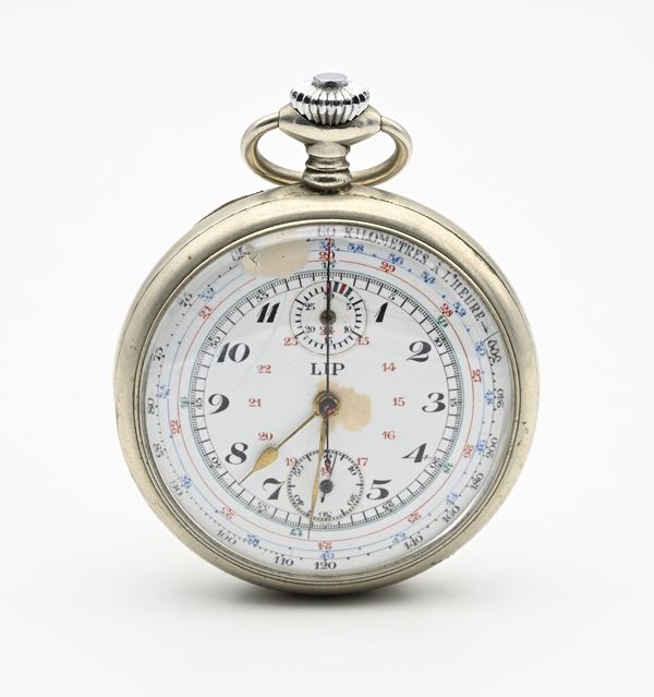 Lip - Orologio da tasca Cronografo remontoir in metallo. Scappamento ad ancora