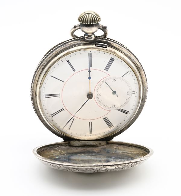 A. Lavallette Locle - Orologio da tasca savonette remontoir in metallo argentato