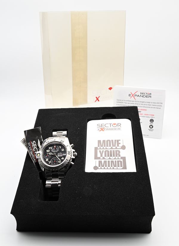 Sector - Orologio da polso cronografo automatico da uomo in acciaio con bracciale in acciaio in acciaio