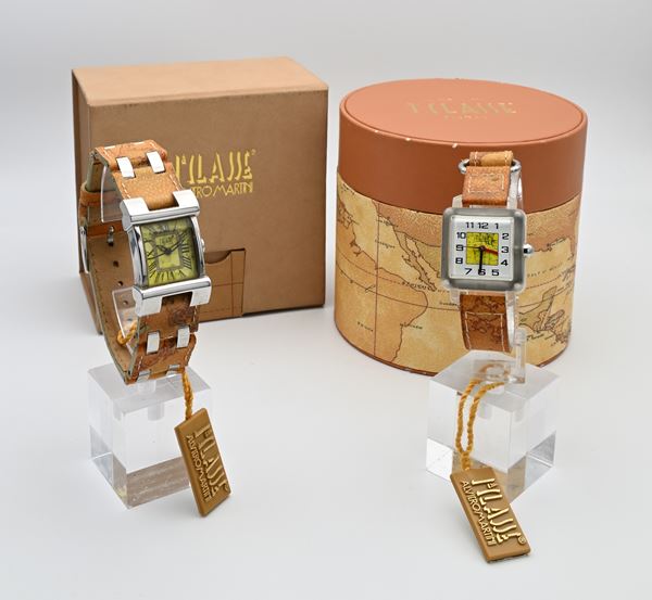 Alviero Martini Prima Classe Time Travel - PCD616 Orologio da polso al quarzo da donna in acciaio Water Resistant 50Mt Con cinturino e fibbia originali; PCE101 Orologio al quarzo da donna in plastica con cinturino e fibbia originali