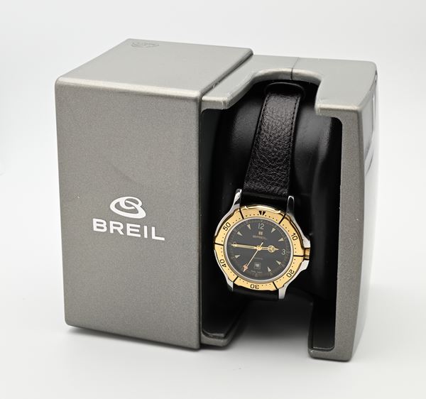 Breil 53977-005 - Orologio da polso al quarzo con calendario da uomo in acciaio e oro 