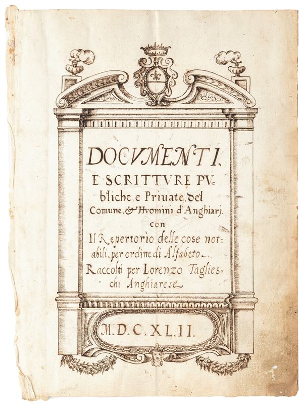 Documenti e Scritture pubbliche e private del Comune di Anghiari