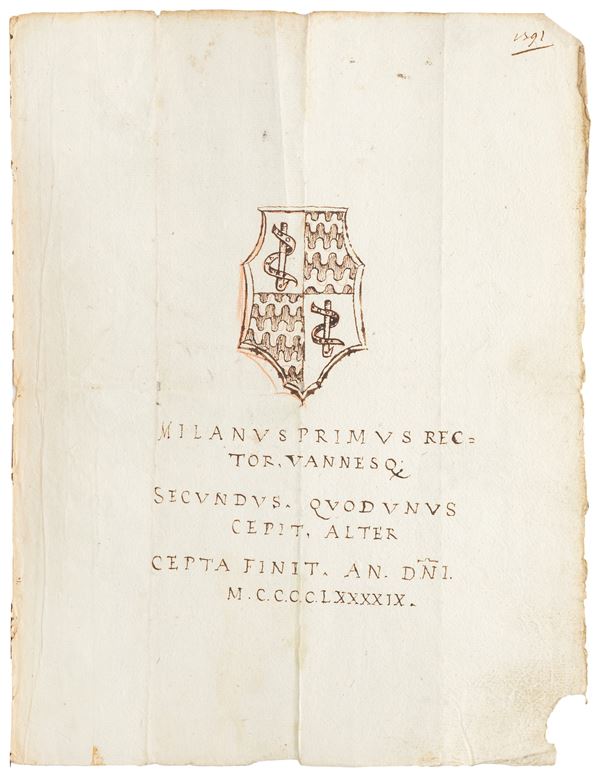 Scuola italiana del XVIII secolo - Milanus Primus Rector