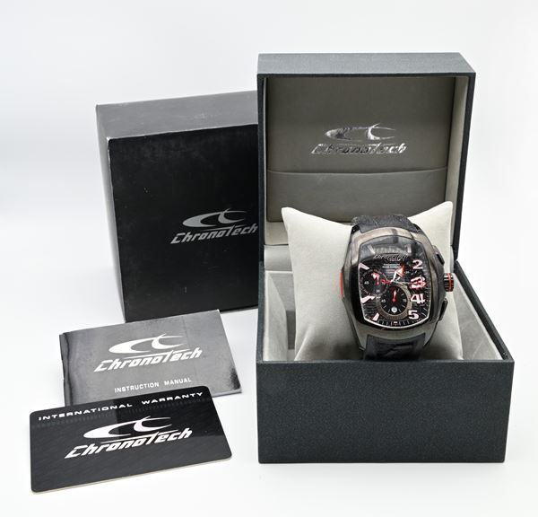 Chronotech Chronograph 7995M - Orologio da polso al quarzo con datario da uomo in acciaio