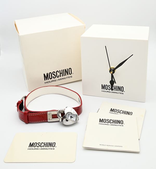 Moschino 4ever Love 7751140525 - Orologio al quarzo da donna in acciaio con cinturino originale in pelle e fibbia originale