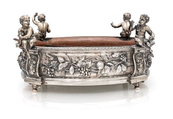 Jardinière centrotavola in argento 800/000