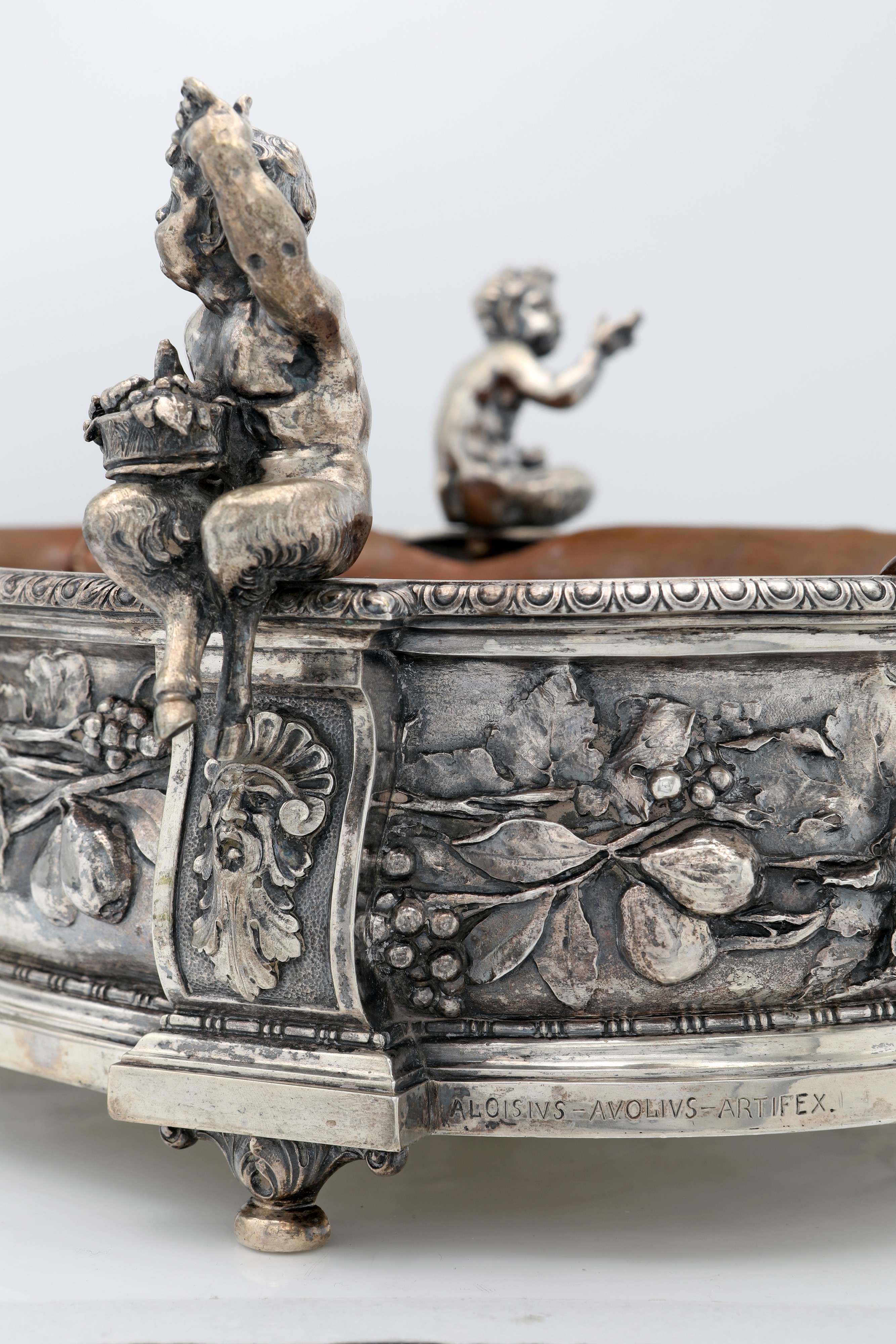 Jardinière centrotavola in argento 800/000