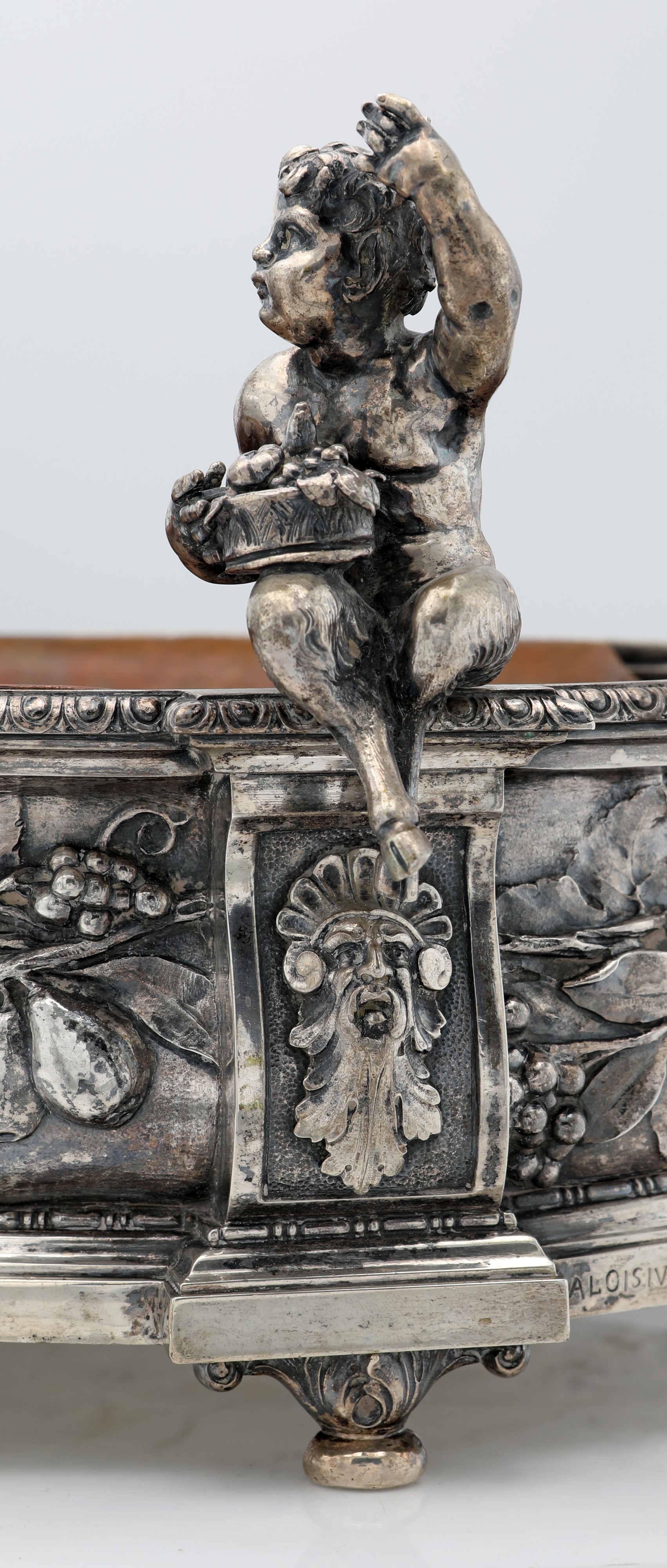 Jardinière centrotavola in argento 800/000