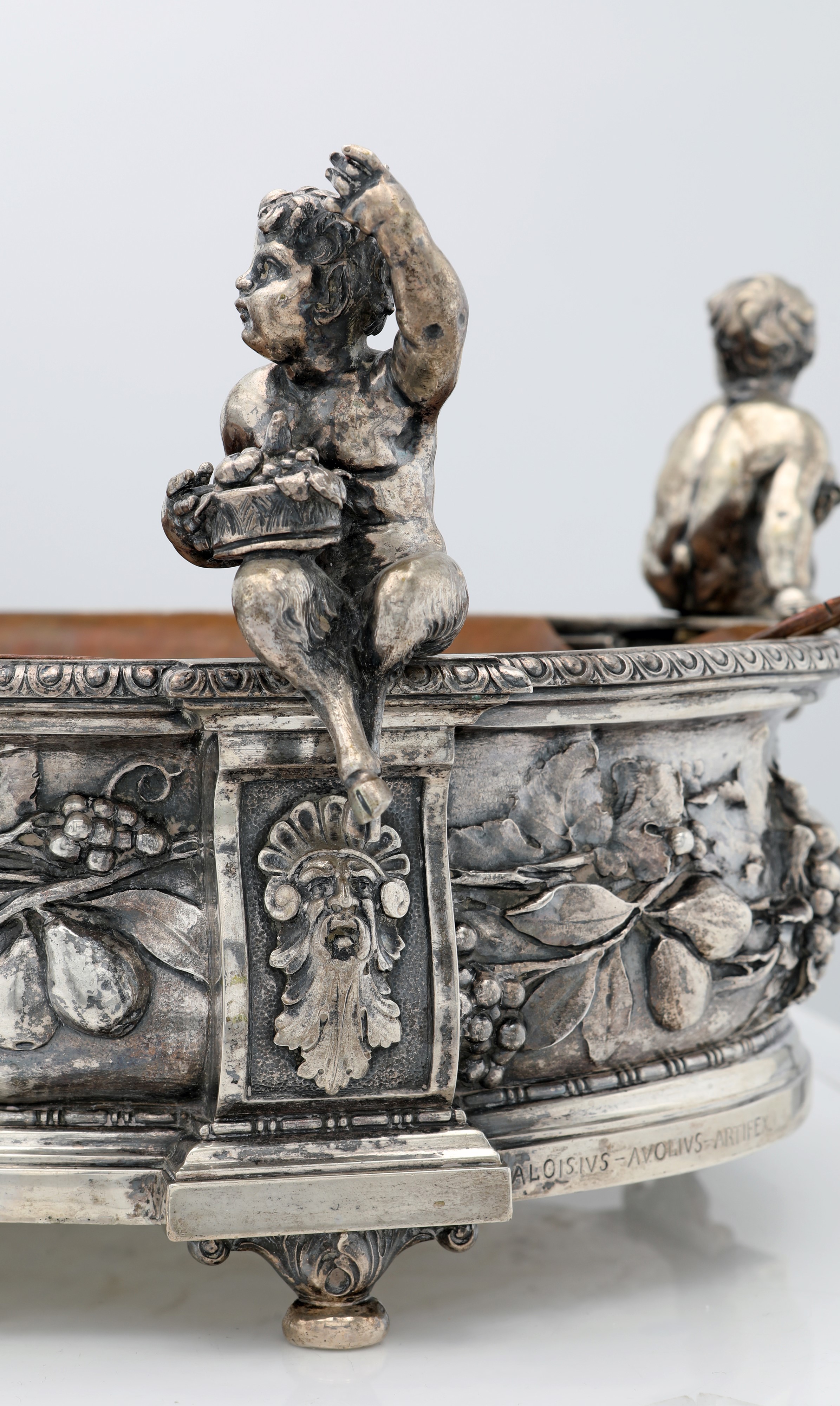 Jardinière centrotavola in argento 800/000