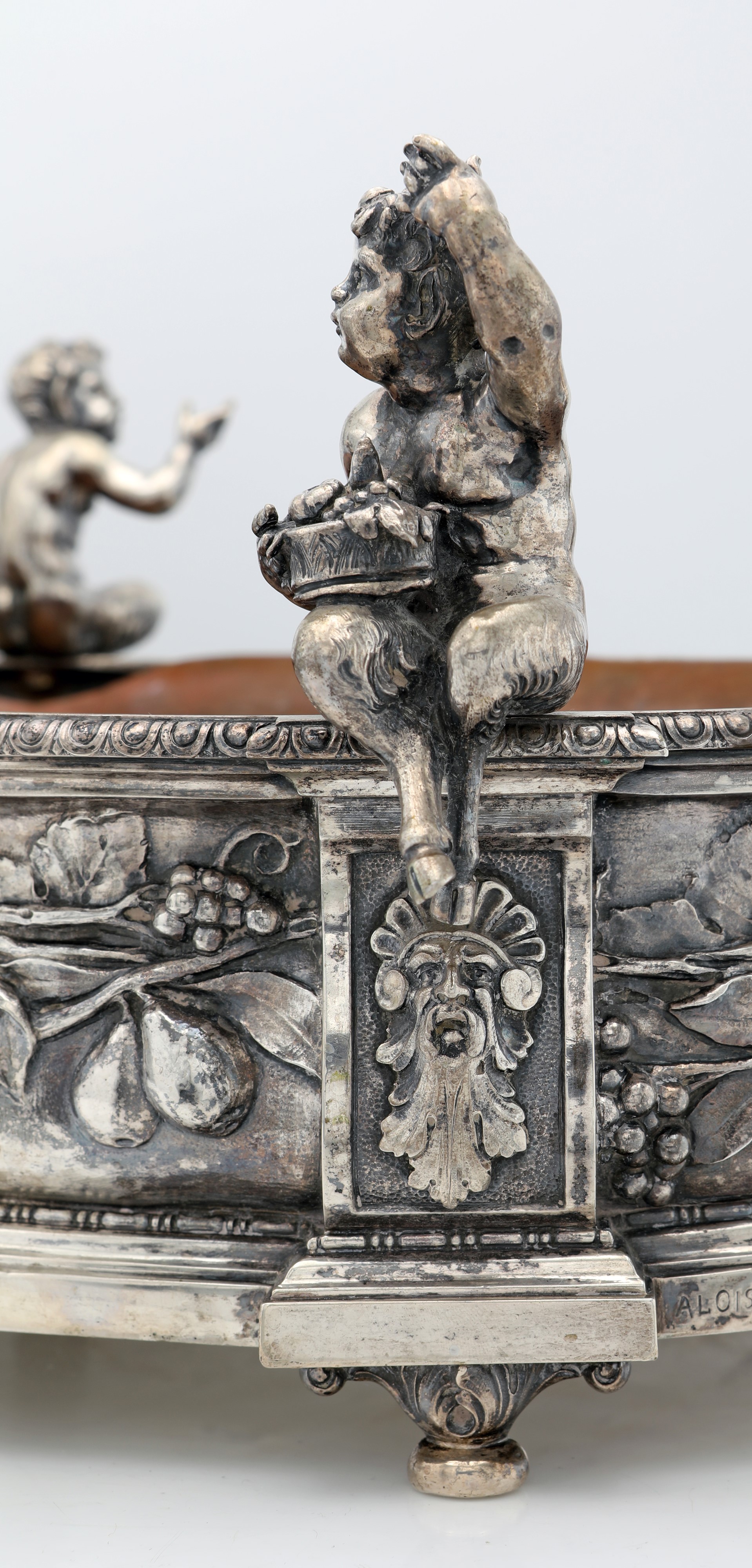 Jardinière centrotavola in argento 800/000