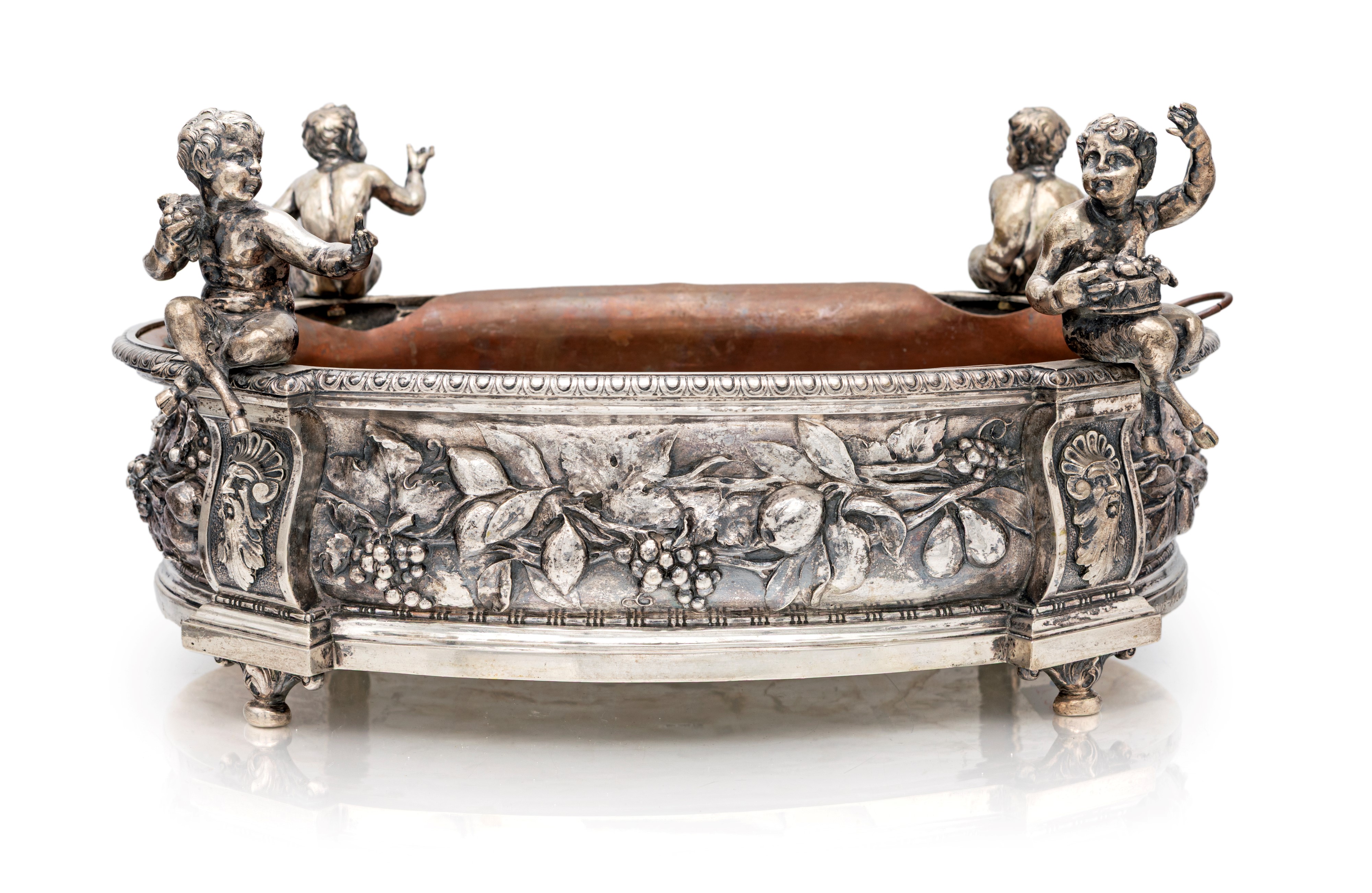 Jardinière centrotavola in argento 800/000